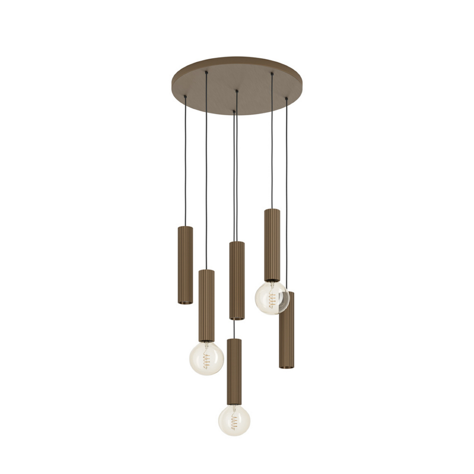 EGLO hanglamp FARIOLO, bronskleurig, Ø 48 cm, 6-lamps. EGLO hanglamp FARIOLO, bronskleurig, Ø 48 cm, 6-lamps.