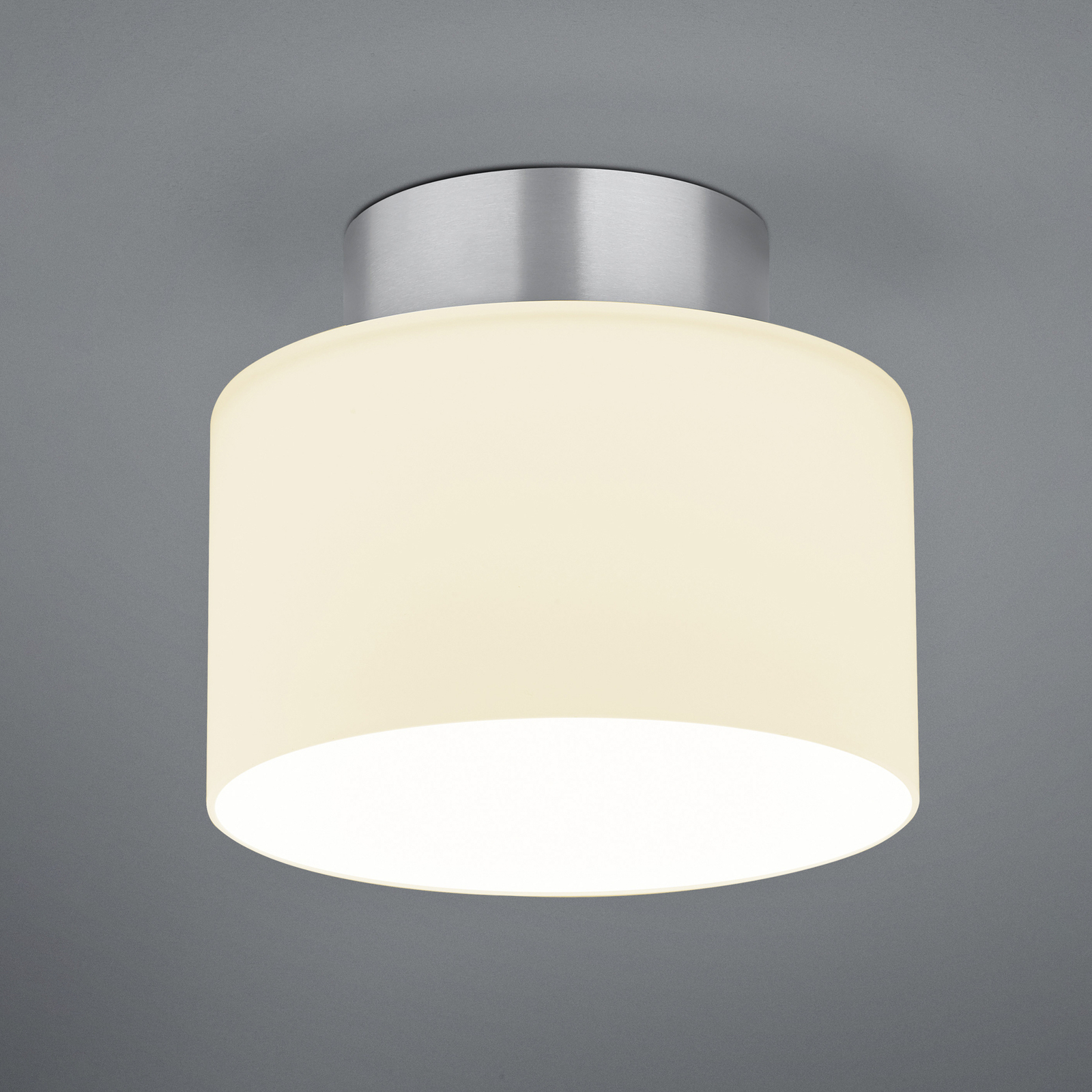 BANKAMP Grand opalino plafón aluminio Ø 20 cm