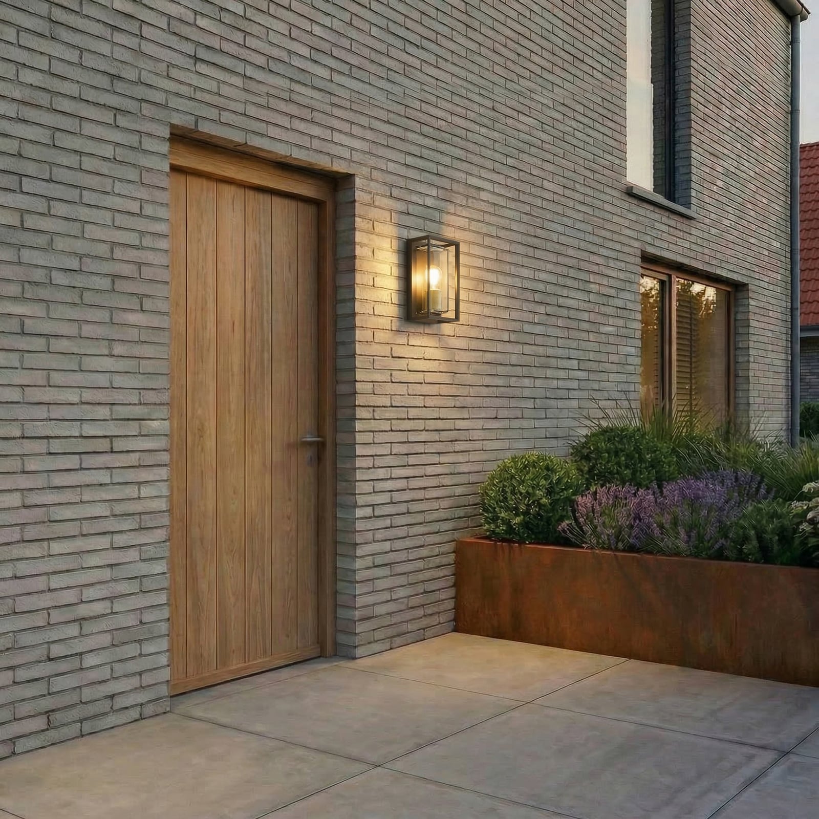 Arcchio Външна стенна лампа Ismera, антрацит/месинг E27, IP65