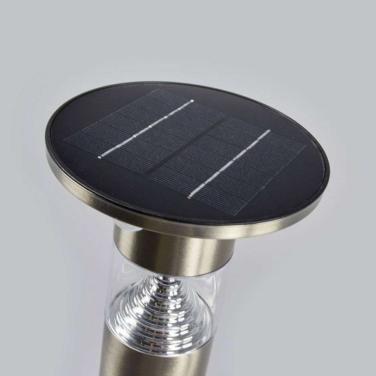 Jalisa LED Solar Cell Garden Lamp w/Sensor Stainless Steel - Lindby