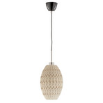 Hängelampe Fraktal Olive aus Biomaterial, linen