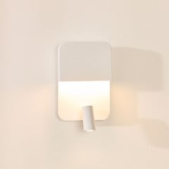Boxer LED-seinävalaisin, jossa on valonheitin, valkoinen