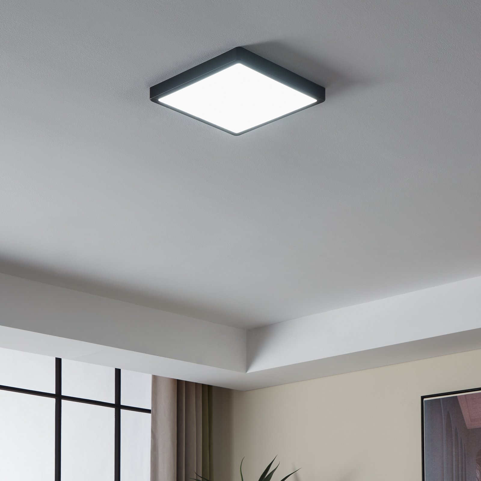 EGLO connect Fueva-Z stropní svítidlo 28x28cm černé