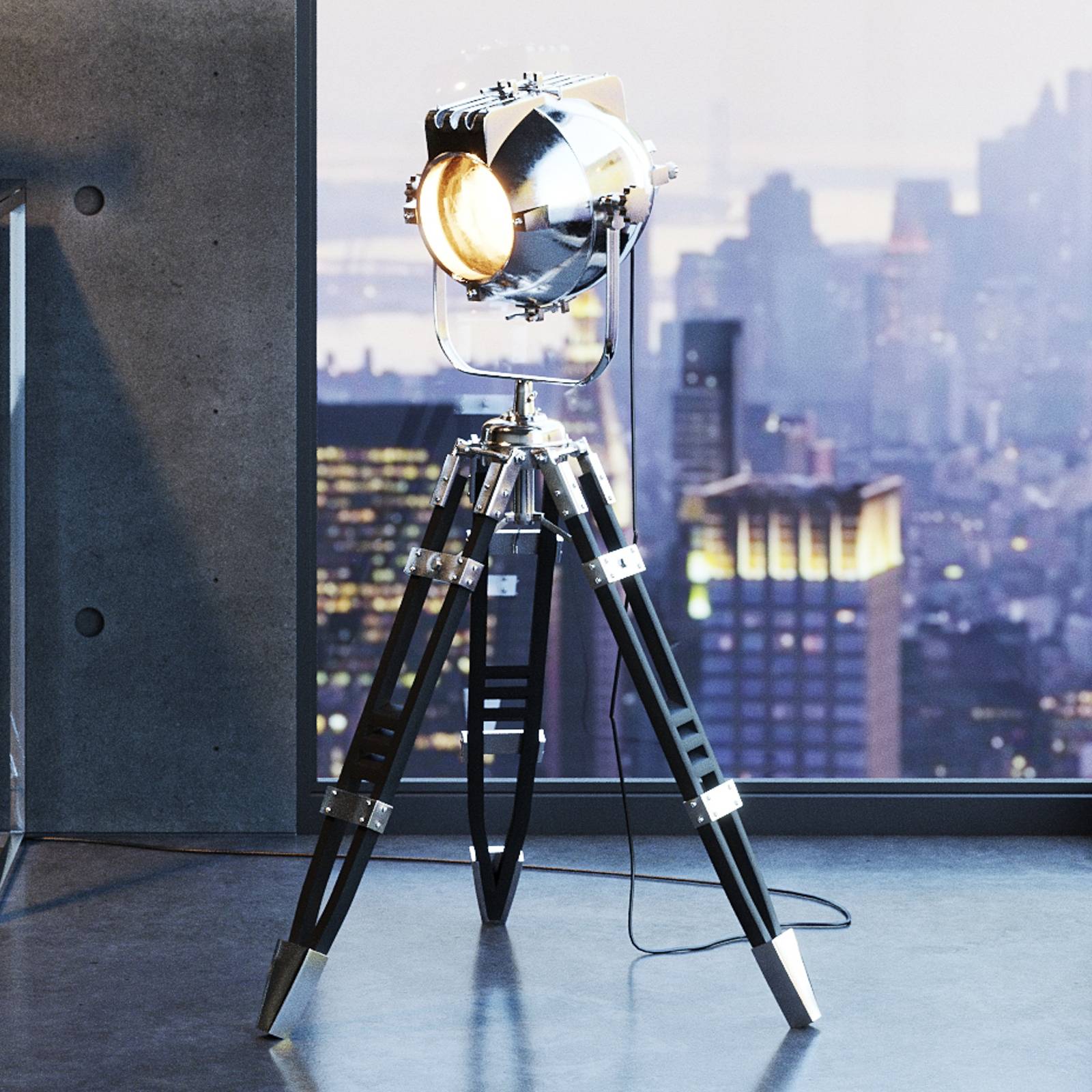 KARE Shooting lampe sur pied manguier aluminium