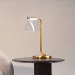 Maytoni Lampa stołowa LED Cabaret, mosiądz/przezroczysta, wysokość 48,5 cm