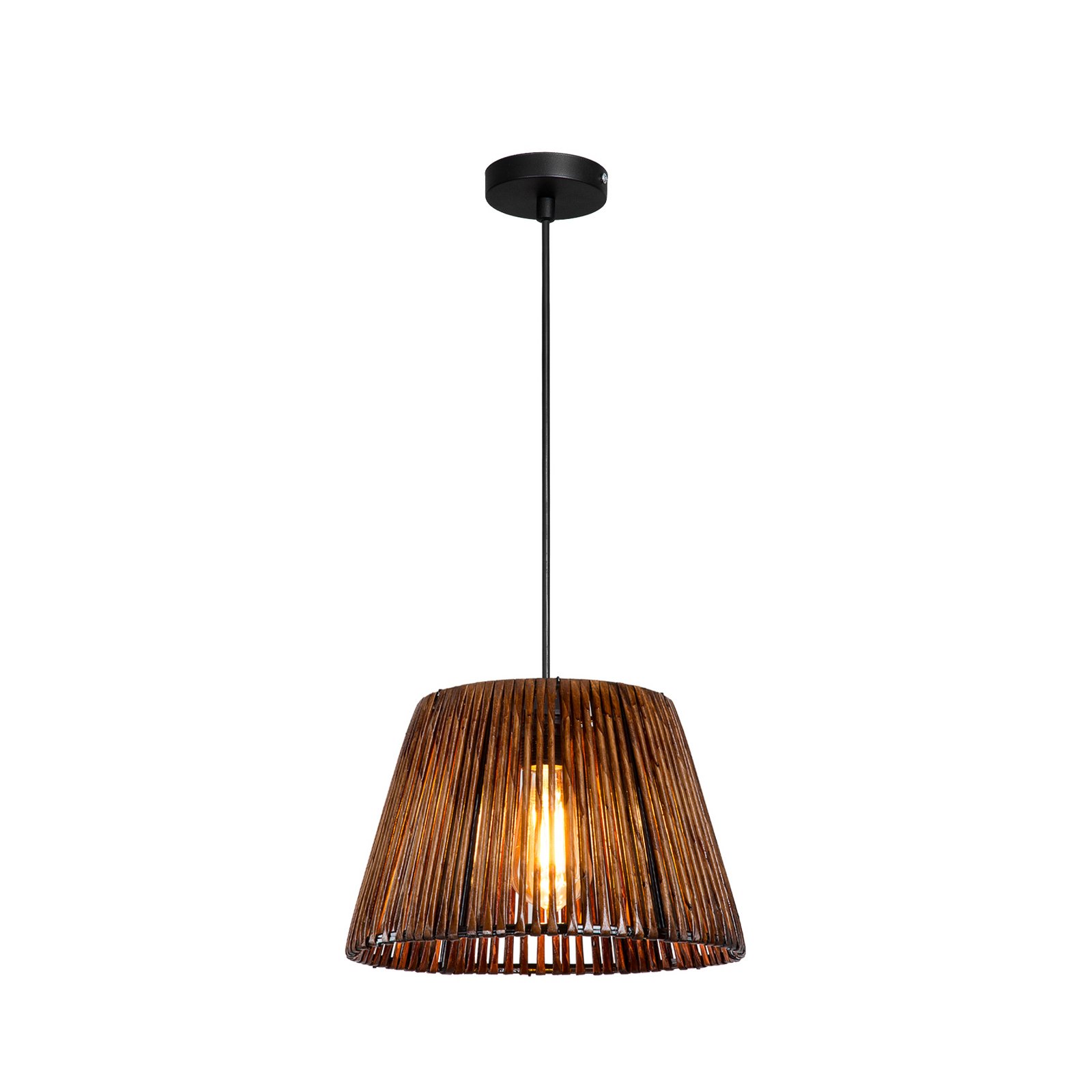 Hängeleuchte Roya Conic, Ø 30 cm, dunkelbraun, Papier Hängeleuchte Roya Conic, Ø 30 cm, dunkelbraun, Papier