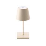 Nuindie mini rechargeable LED table lamp, round, USB-C, dune beige