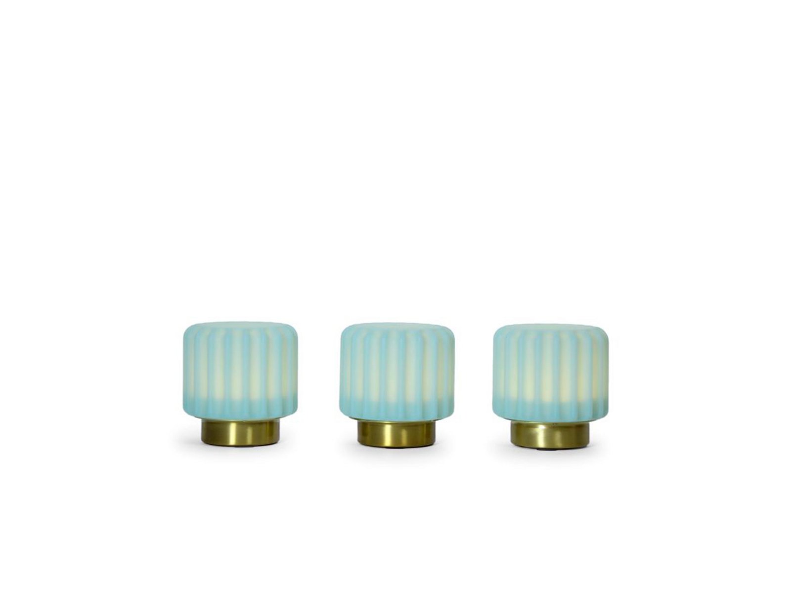 Dentelles 9 Portable Veioză 3 pcs. Ø9 Pistachio/Gold - Atelier Pierre