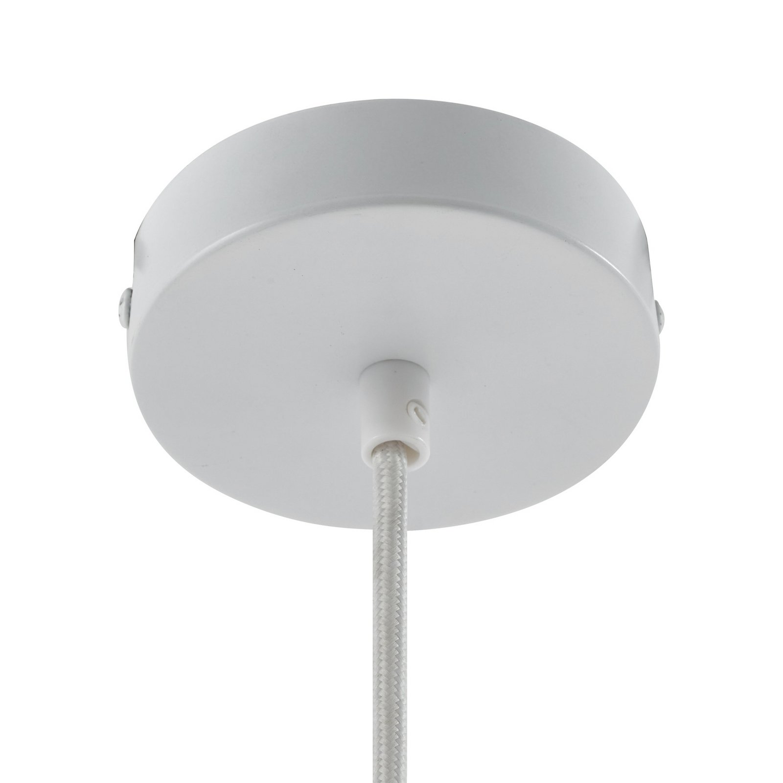 Candeeiro suspenso Lindby Hattie, branco, Ø 4,7 cm, metal, E27