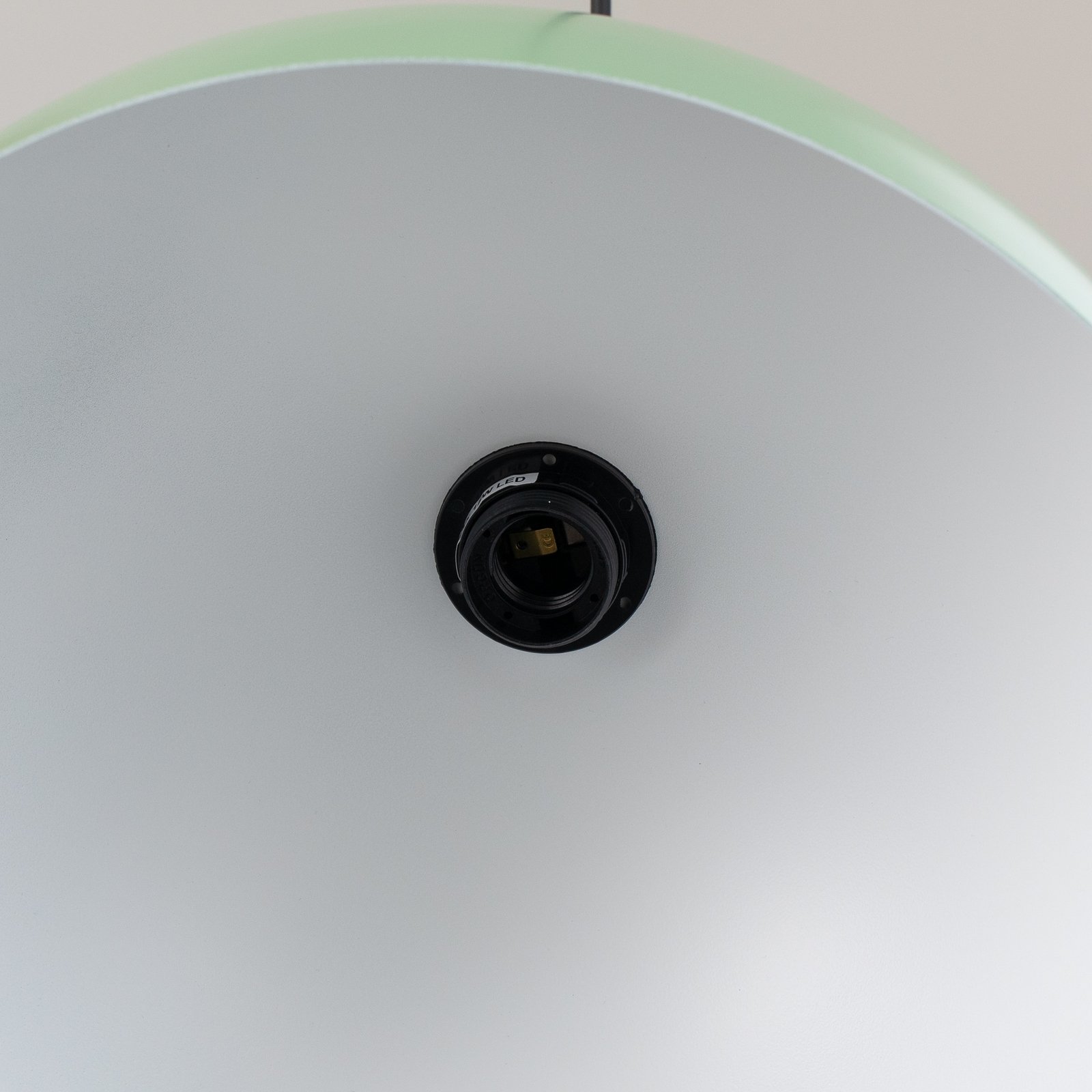 Pendellampe Kure, mintgrønn, metall, Ø 40 cm E27