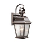 Candeeiro de parede exterior Mount Vernon, bronze antigo, 32 cm, IP44 - KICHLER