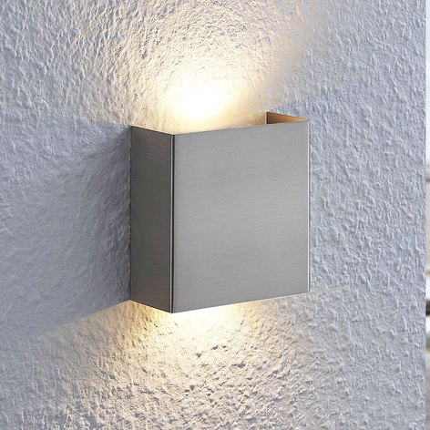Applique LED Manon, nickel satiné, 10,5 cm