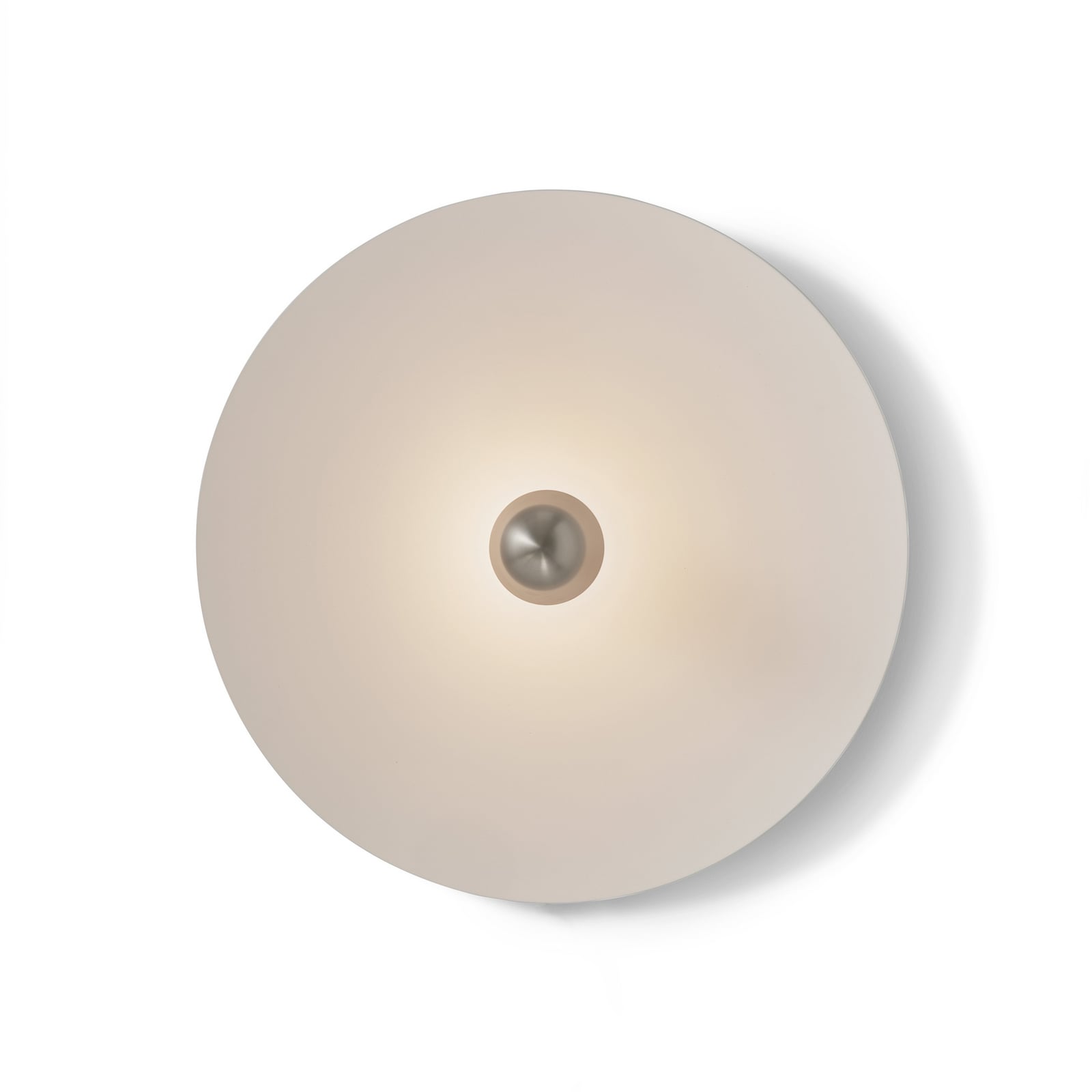 Applique a LED Kantarell, nichel/bianco, Ø 55 cm - New Works Applique a LED Kantarell, nichel/bianco, Ø 55 cm - New Works