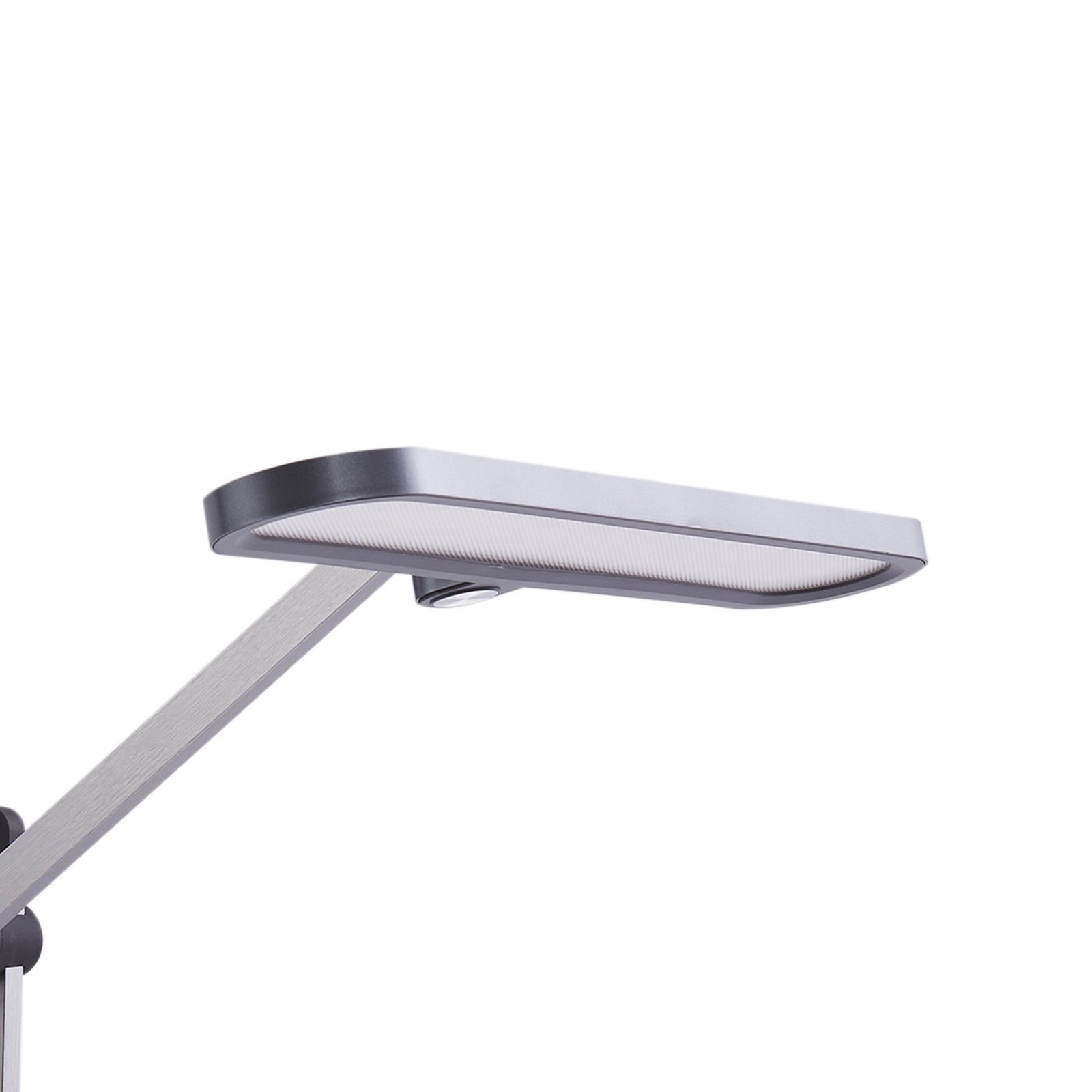 Lindby lampe de table LED Elvir, gris, aluminium, hauteur 53cm, CCT