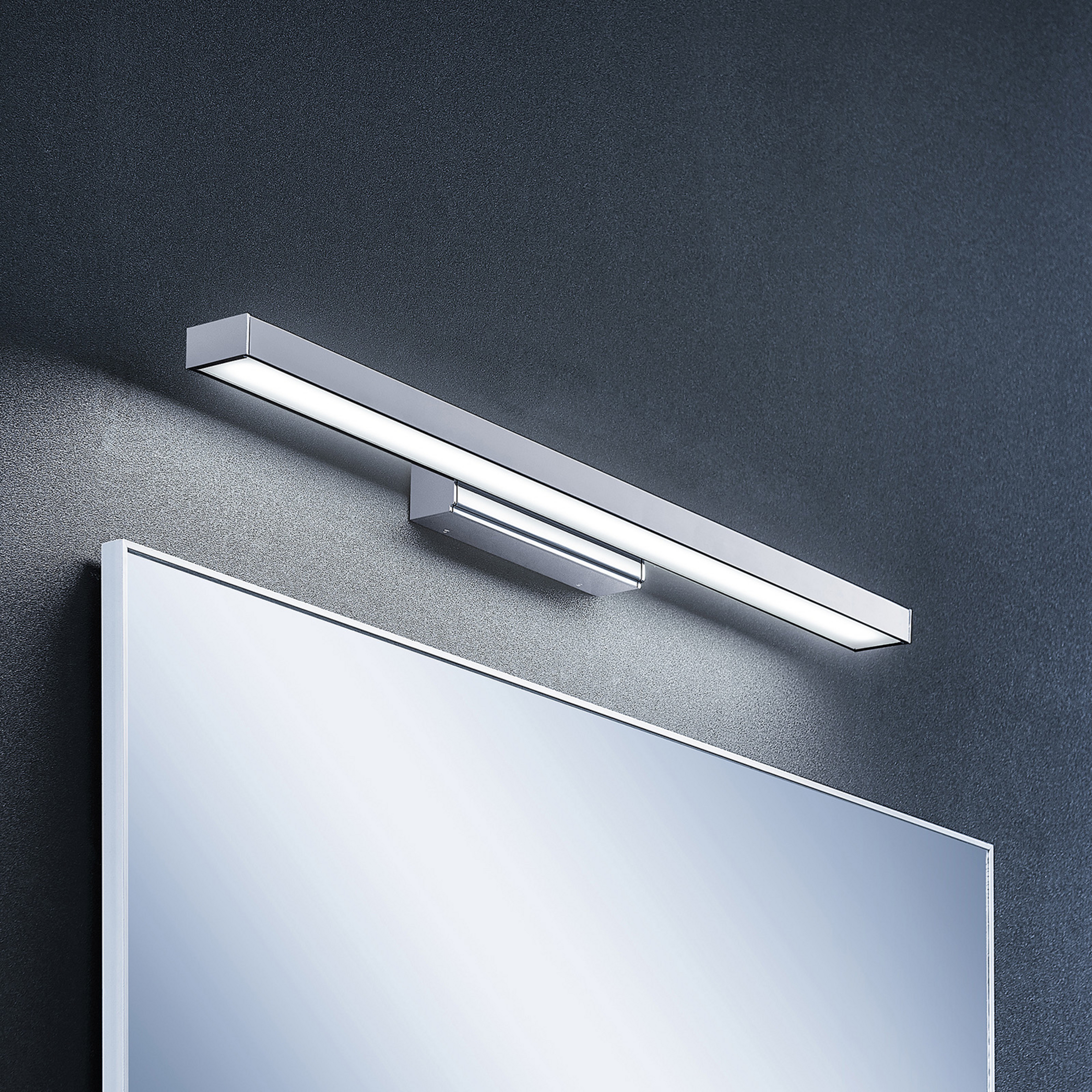 Lindby LED-speillampe Alenia, 60 cm, krom, aluminium, IP44