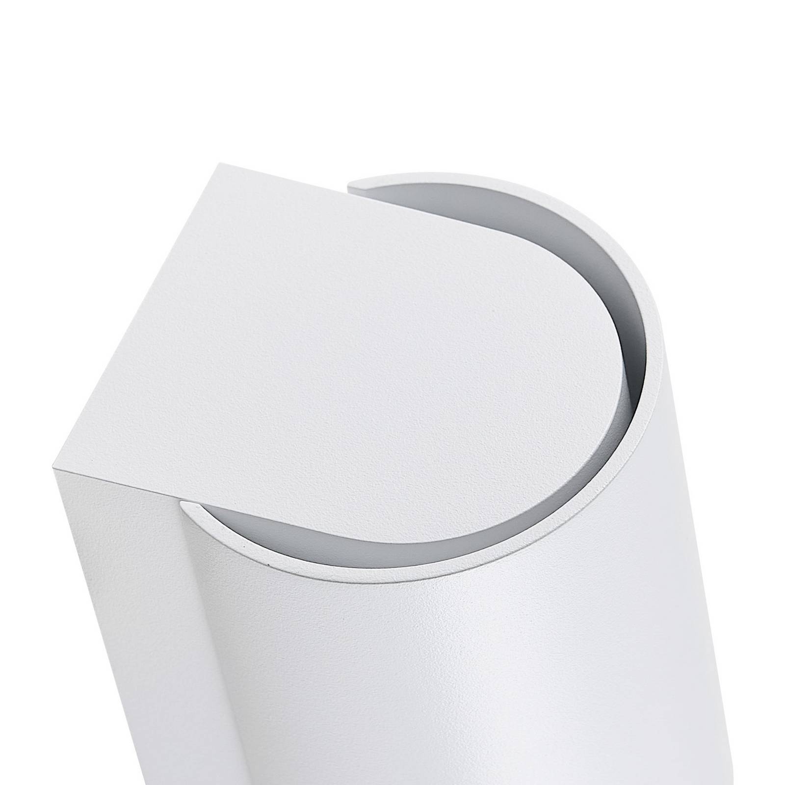 Außenwandlampe CAN, weiß, 1-flg., Ø 8 cm, IP65, Metall, GU10 günstig online kaufen