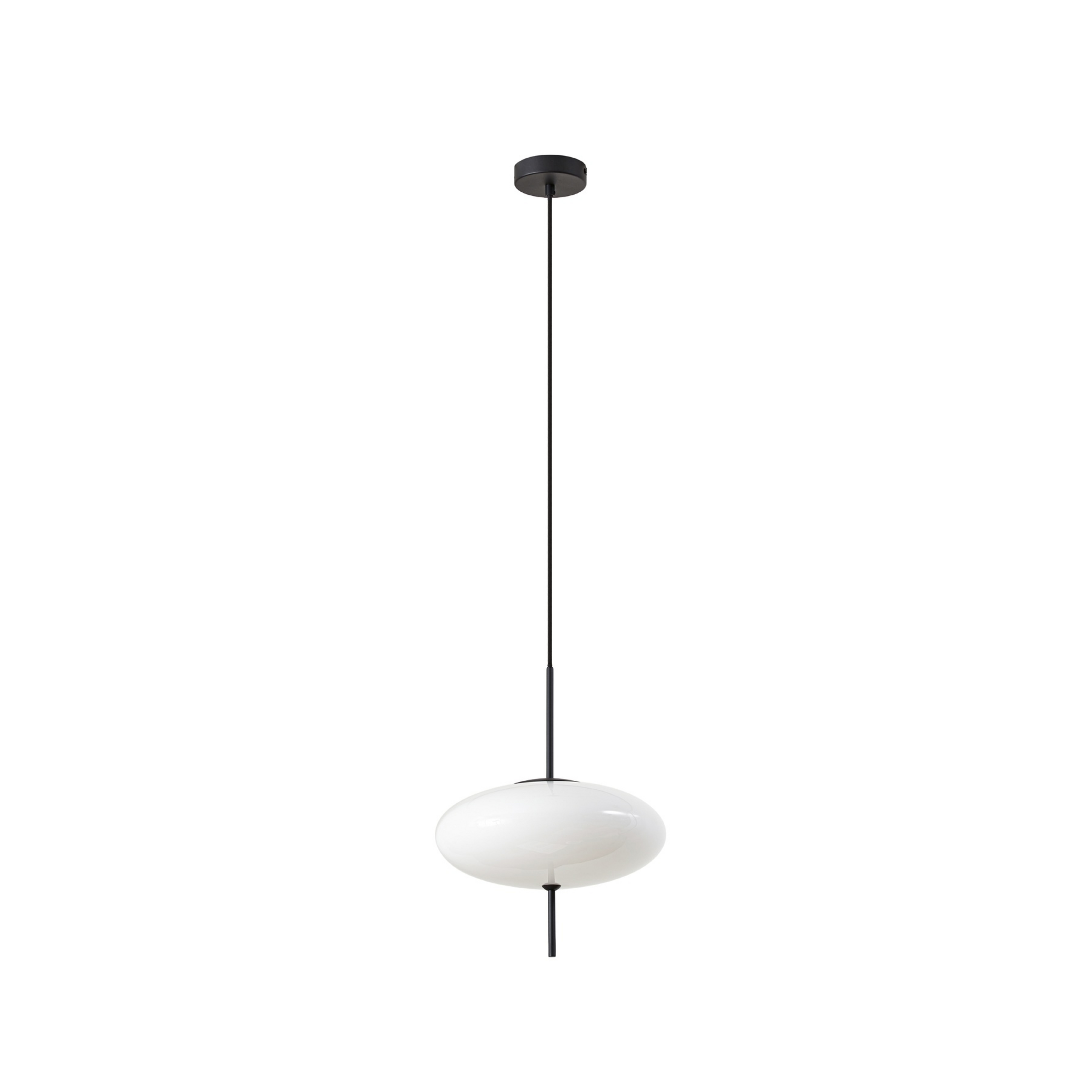 Candeeiro suspenso Hikari, branco, Ø 30 cm, E14, vidro - Lindby