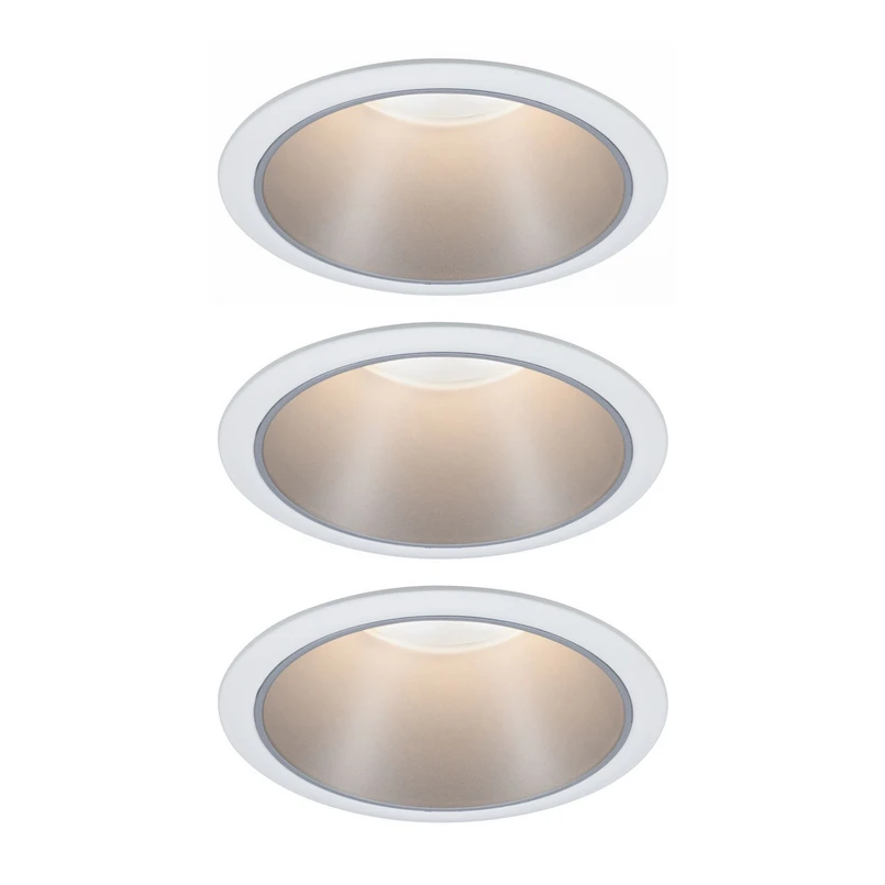 Paulmann - Cole Spot LED argent-blanc, lot de 3