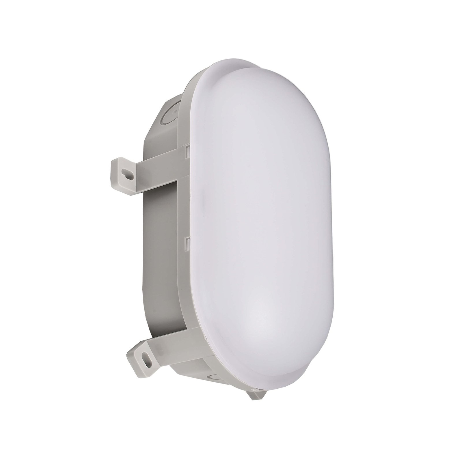 Luminaire pour pièces humides LED Sotano, gris, interrupteur DIP