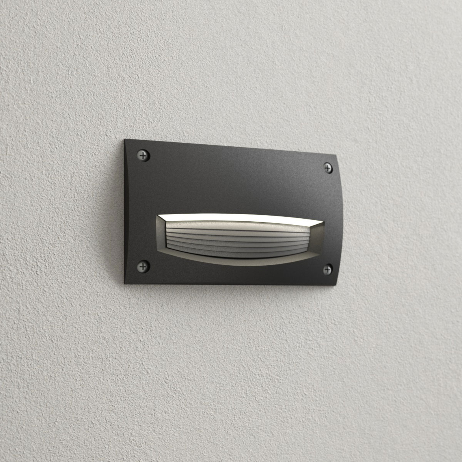 Fumagalli Leti 200-HS LED downlight black opal, 3,000 K, polyresin, polycarbonate, GX53, 3 W, energy efficiency: A+, W: 18.8 cm, H: 11.3 cm