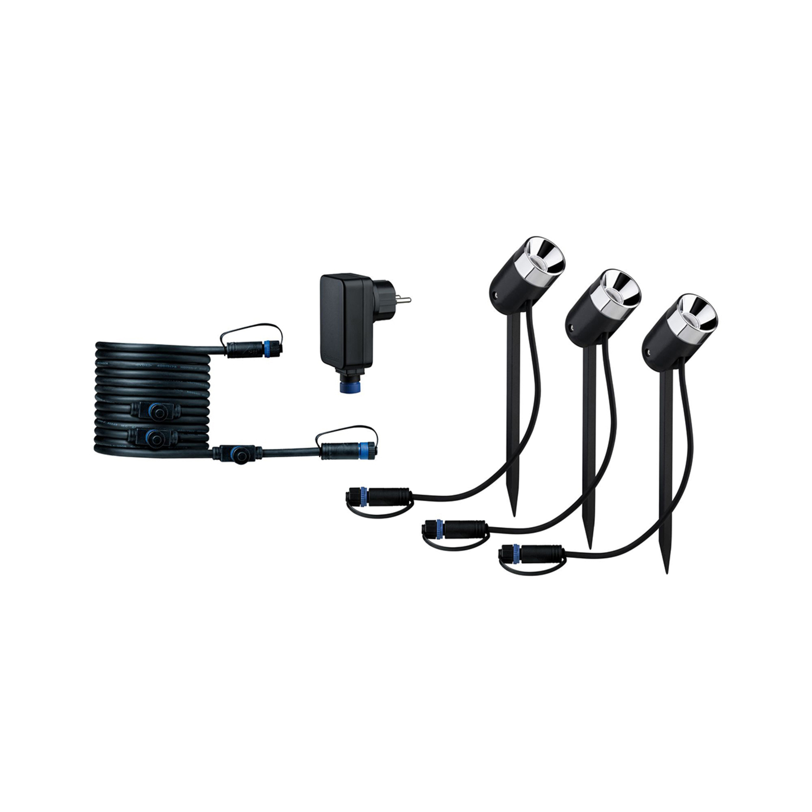 Plug & Shine 3 LED Tuinlamp Pike IP65 Anthracite - Paulmann