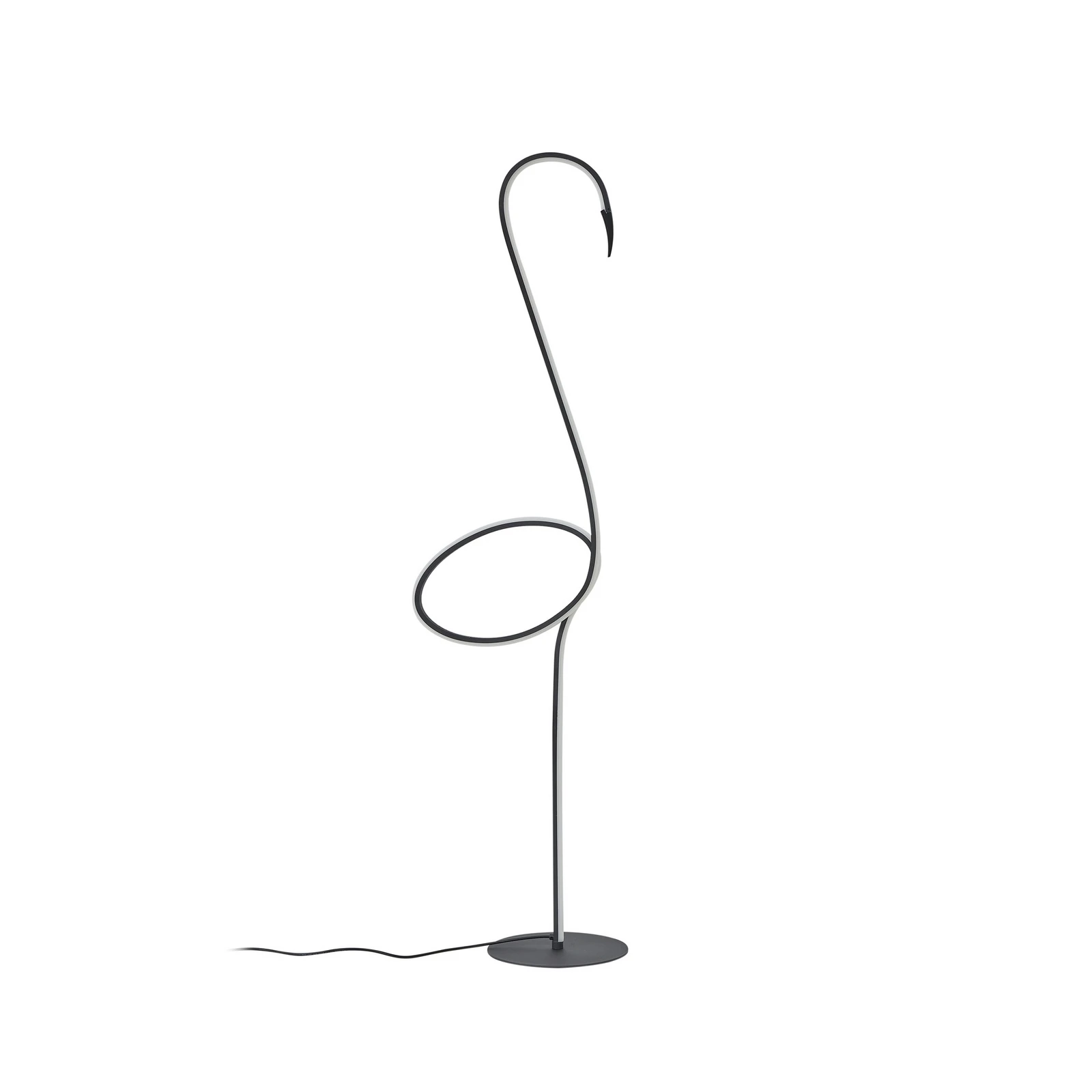 Lindby LED állólámpa Pajaro, 130 cm, fekete, CCT, fényerőszabályzó,