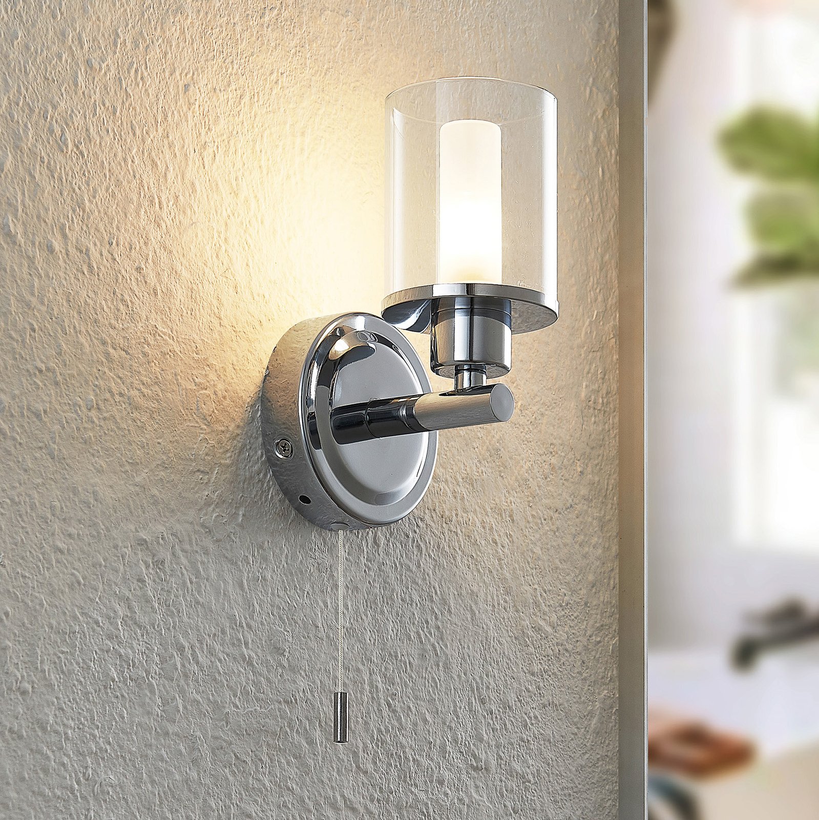 Vinza Wandleuchte Chrome/Clear - Lindby