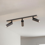 Arcchio plafondspot Brinja Slim, zwart, 3-lamps GU10 MR11