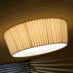 Bover Plafonet 43 loftlampe, stof, creme bånd