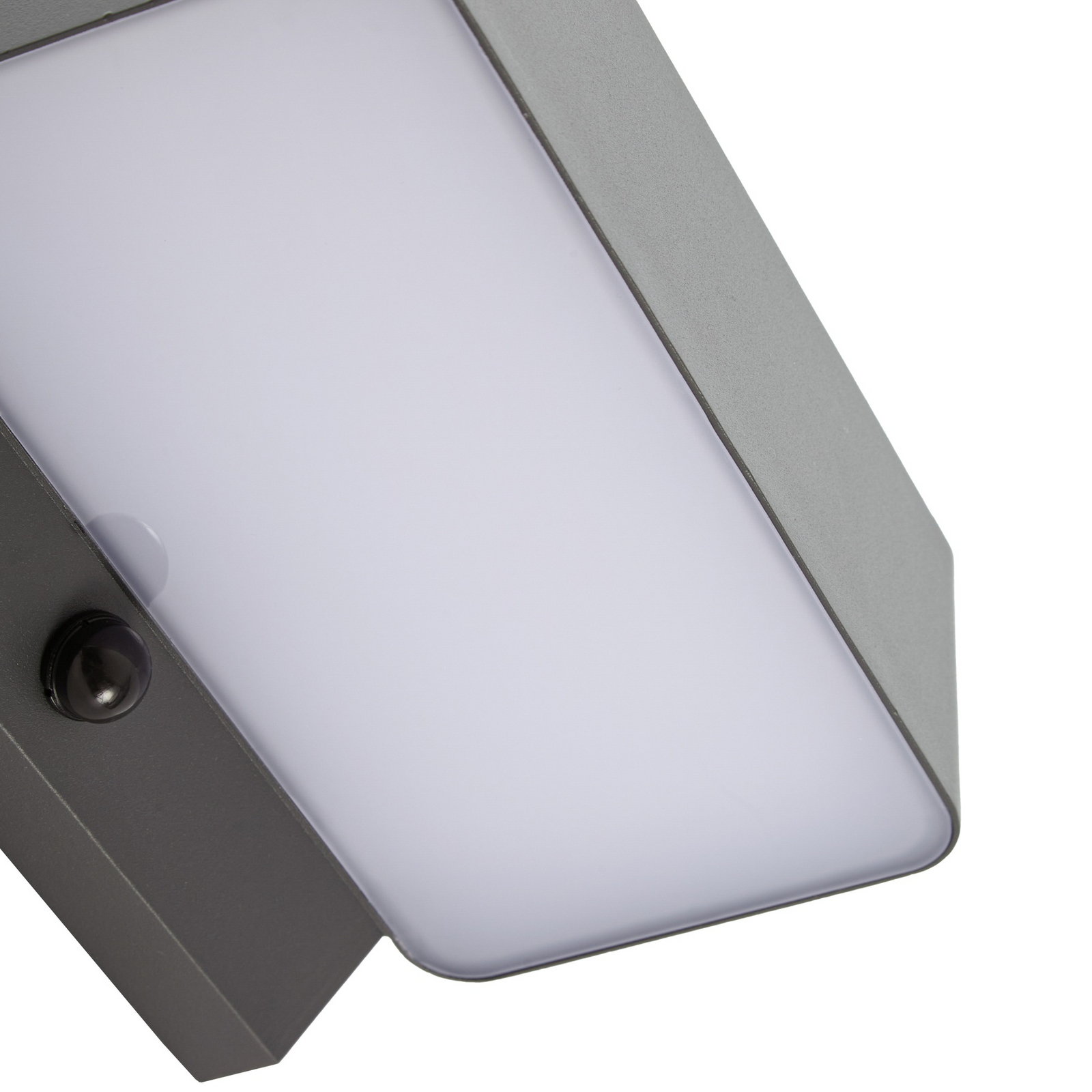 Aplique LED para exterior Lindby Fando, color antracita, con sensor, IP44