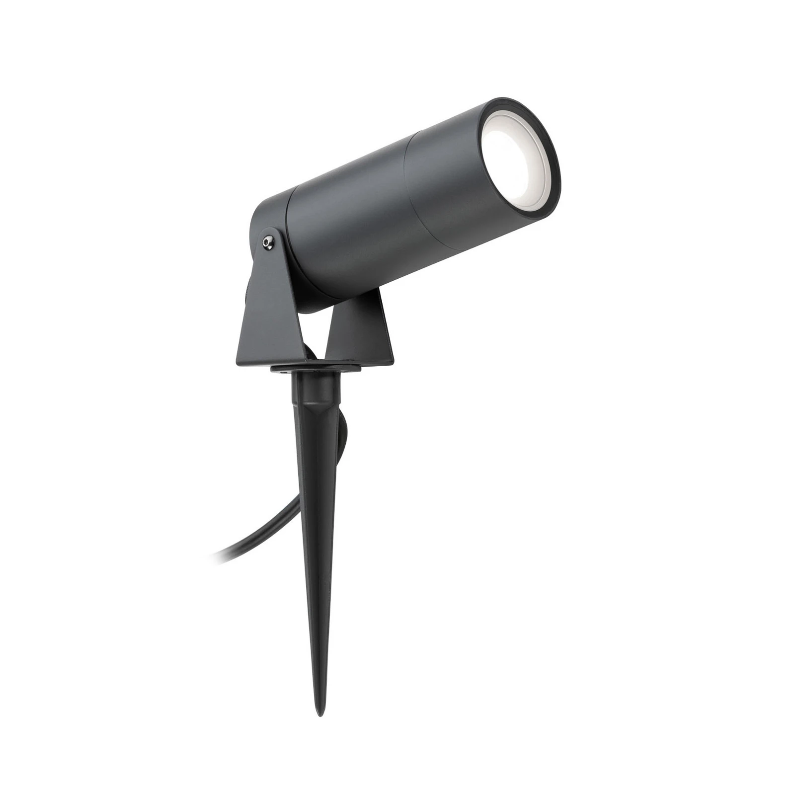 LED-markspettspotlight 5131, svart, aluminium, glas, Schuko-kontakt
