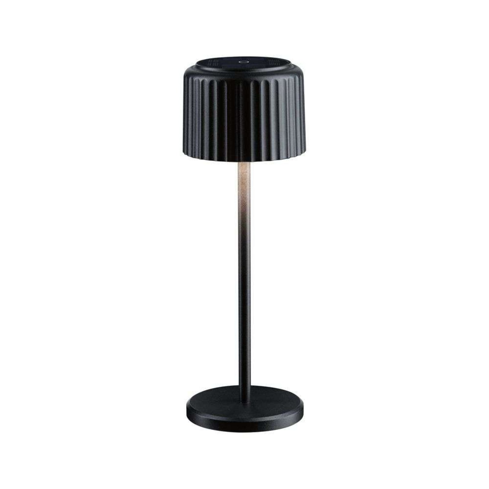 Else Solcelle Bordslampa w/USB-C Dim. IP44 Svart - Paulmann