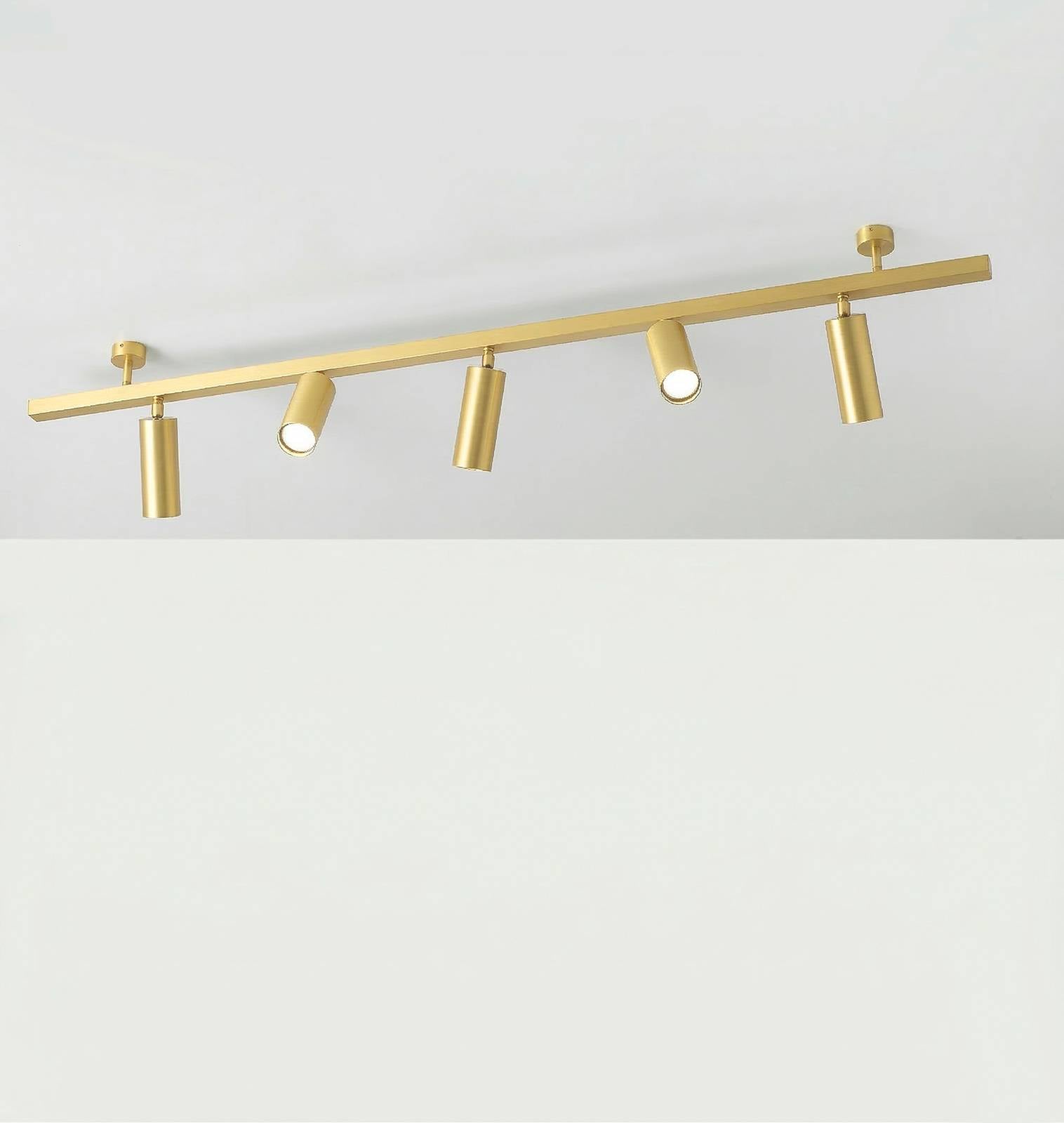 Cremasco Plafonnier 7534, laiton satiné, à 5 lampes, GU10