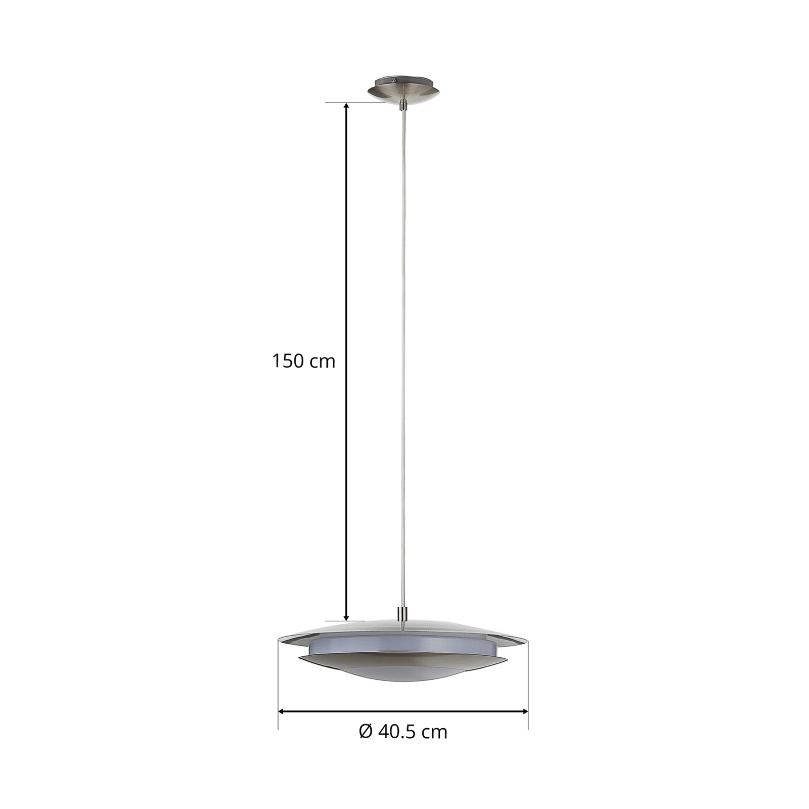 EGLO connect Moneva-C LED-hængelampe nikkel Ø 40,5