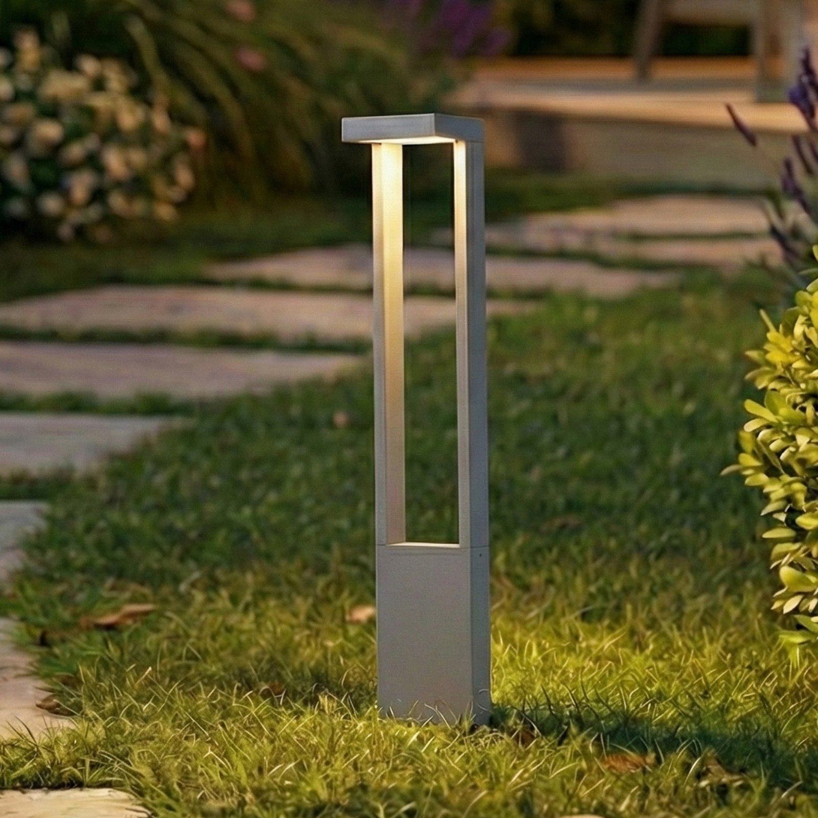 Lonete Lampione a LED, altezza 65 cm, grigio, IP65 - Lindby