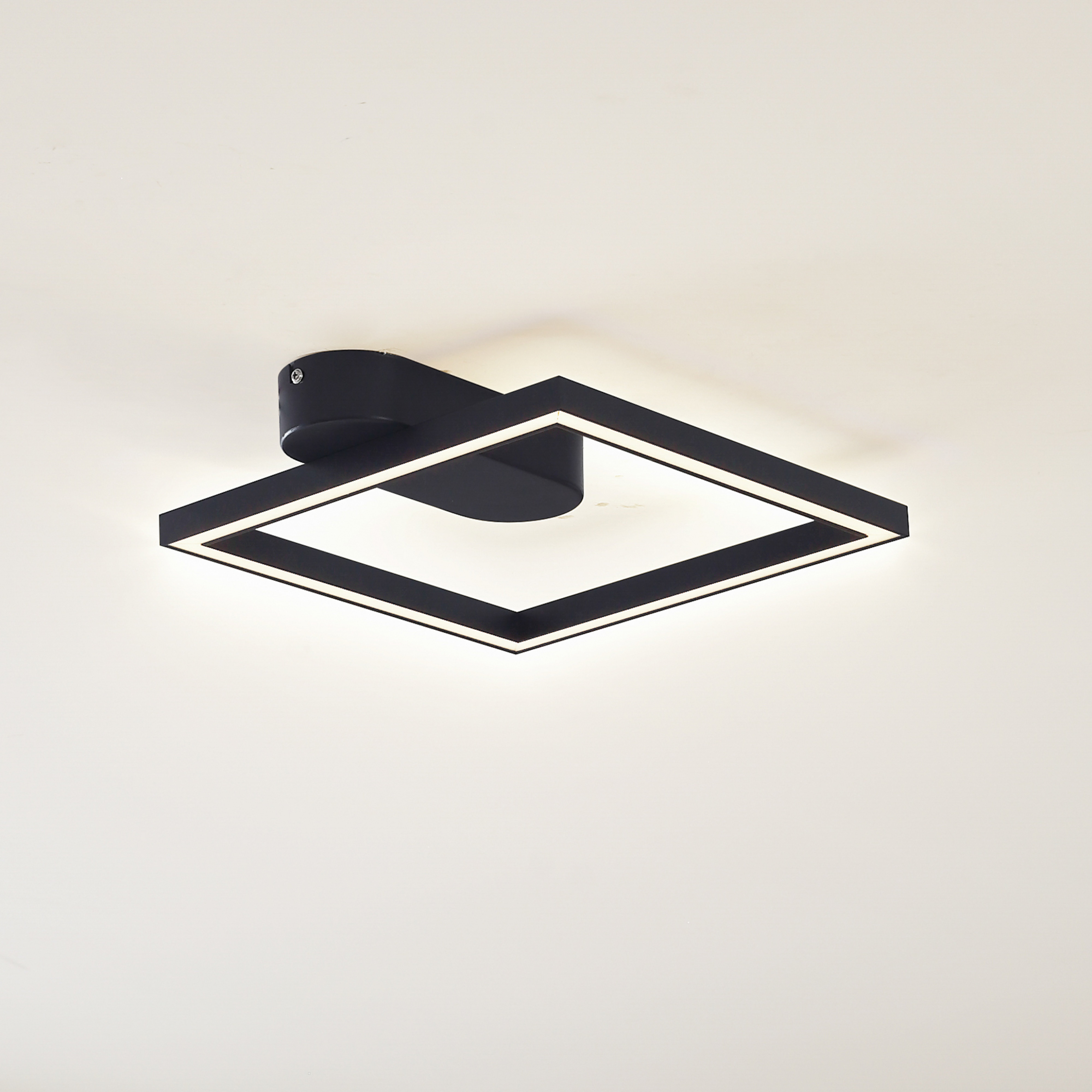 Plafón LED Lindby Yulla, negro