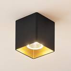 Arcchio Zaki LED ceiling light angular black
