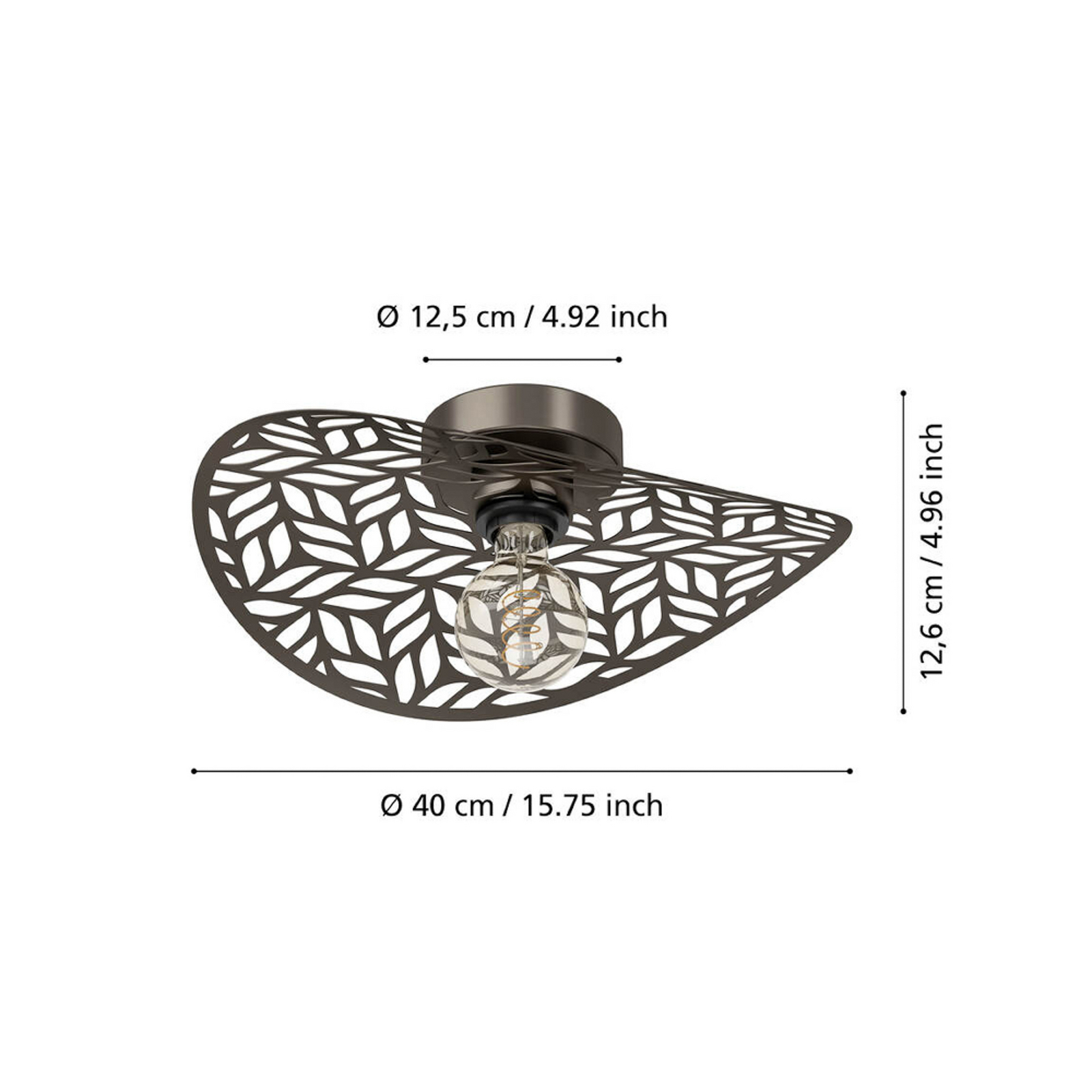 Candeeiro de teto EGLO SWABY, cor de bronze, Ø 40 cm, metal, E27 Candeeiro de teto EGLO SWABY, cor de bronze, Ø 40 cm, metal, E27