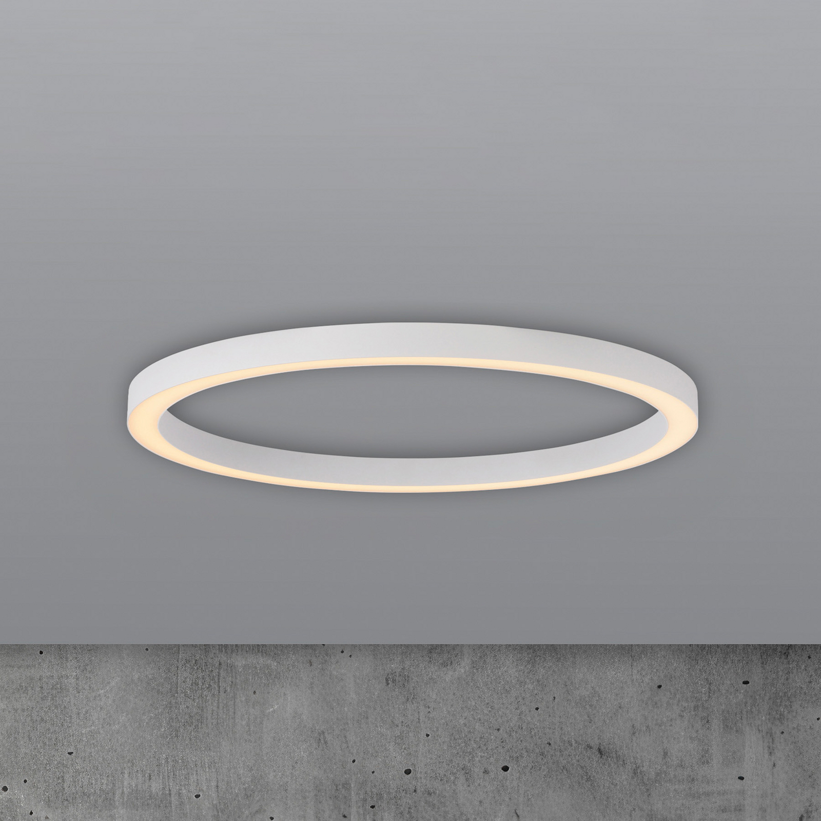 PURE LED stropní svítidlo Lines, Ø 70 cm, bílé, CCT dálkové ovládání