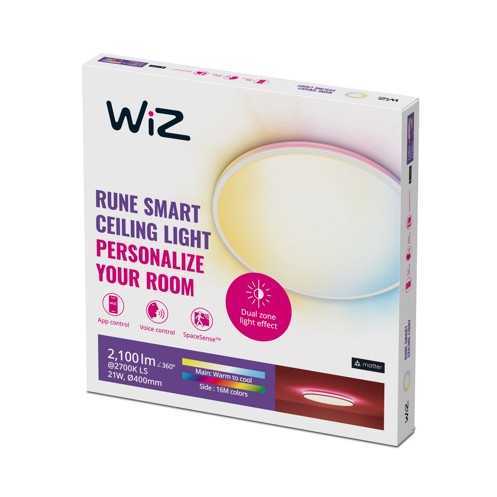 Rune WiZ Deckenleuchte RGB White - WiZ