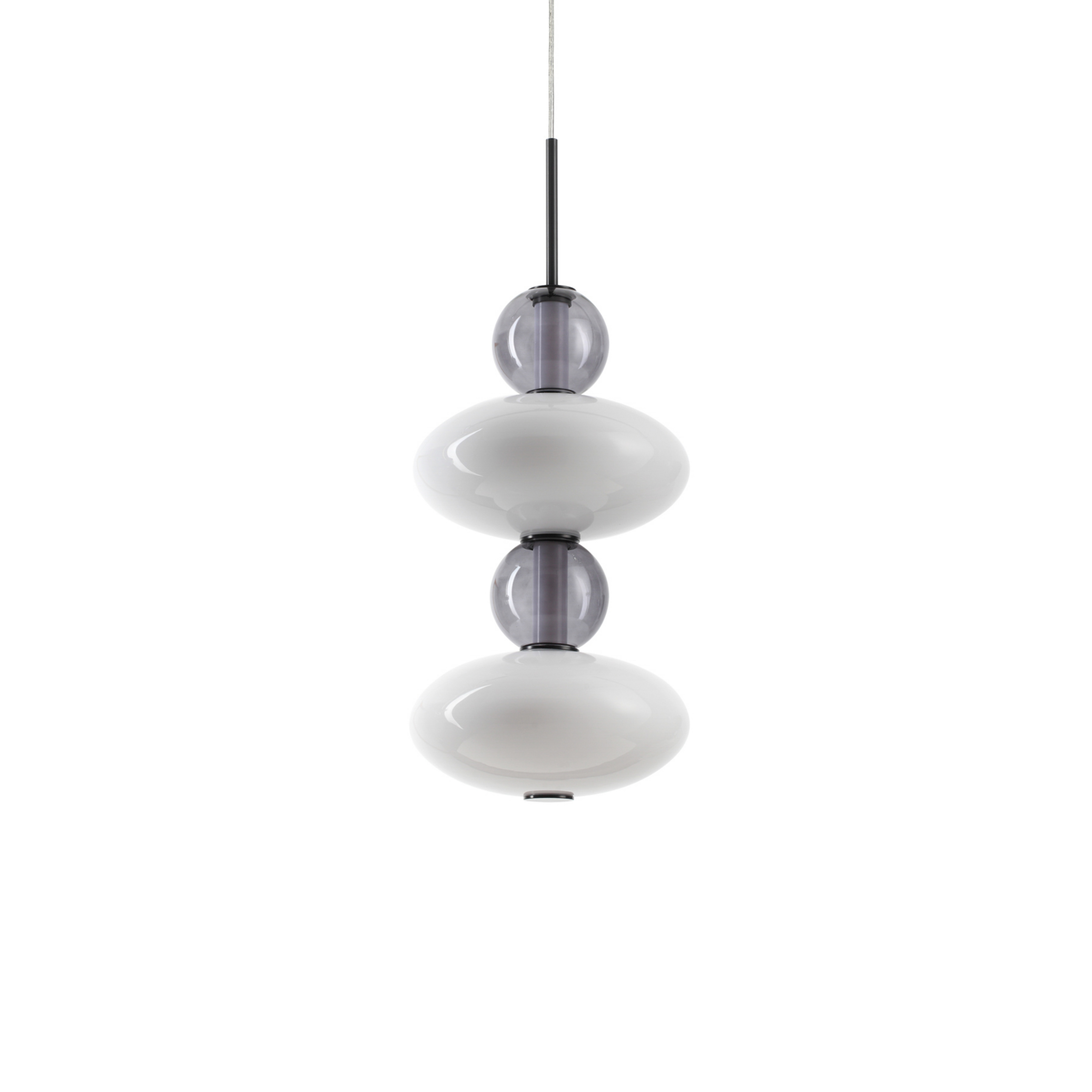 Ideal Lux LED висящо осветително тяло Lumiere-2, опал/сиво стъкло