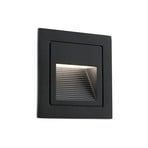 Aplică încastrată Loro LED, negru, lățime 8,5 cm, aluminiu