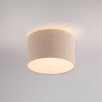 JUST LIGHT. Green Duro taklampe, tekstil, beige