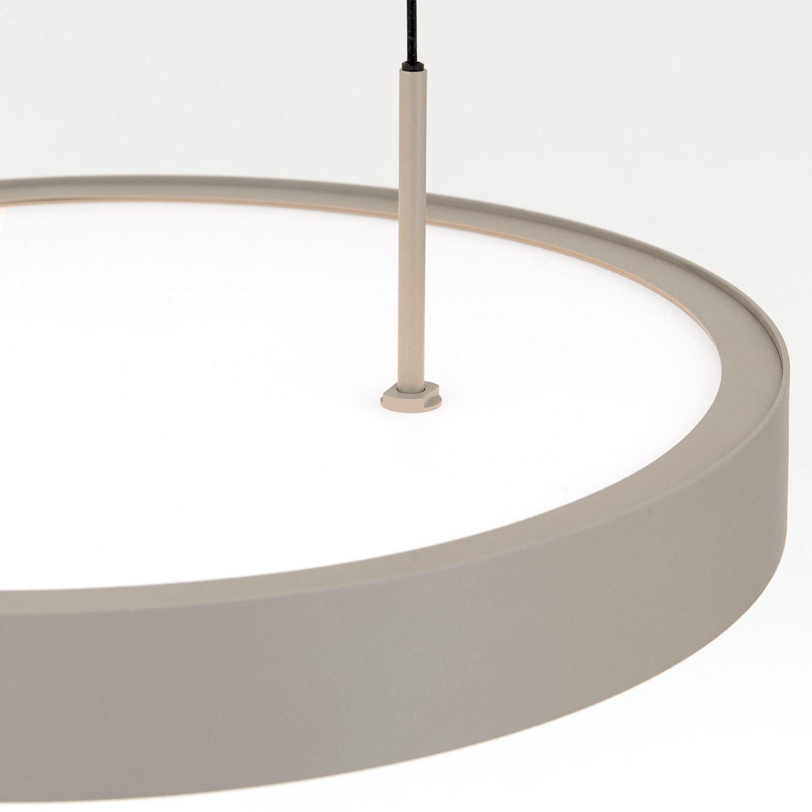 LED hanglamp Teide, kaki, 1-lamp, metaal, 2.700 K