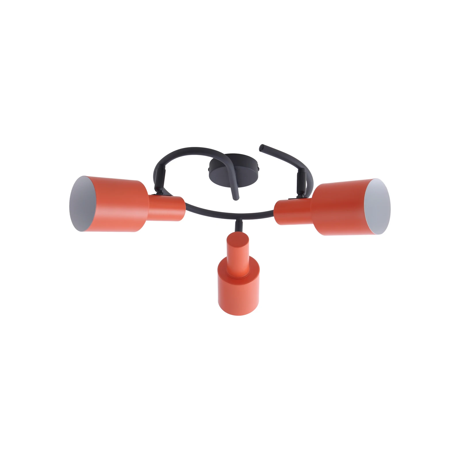 Lindby loftspot Ovelia, orange/sort, 3 lyskilder, E27