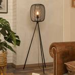 Lampe sur pied Rinroe, hauteur 140,5 cm, noir, acier
