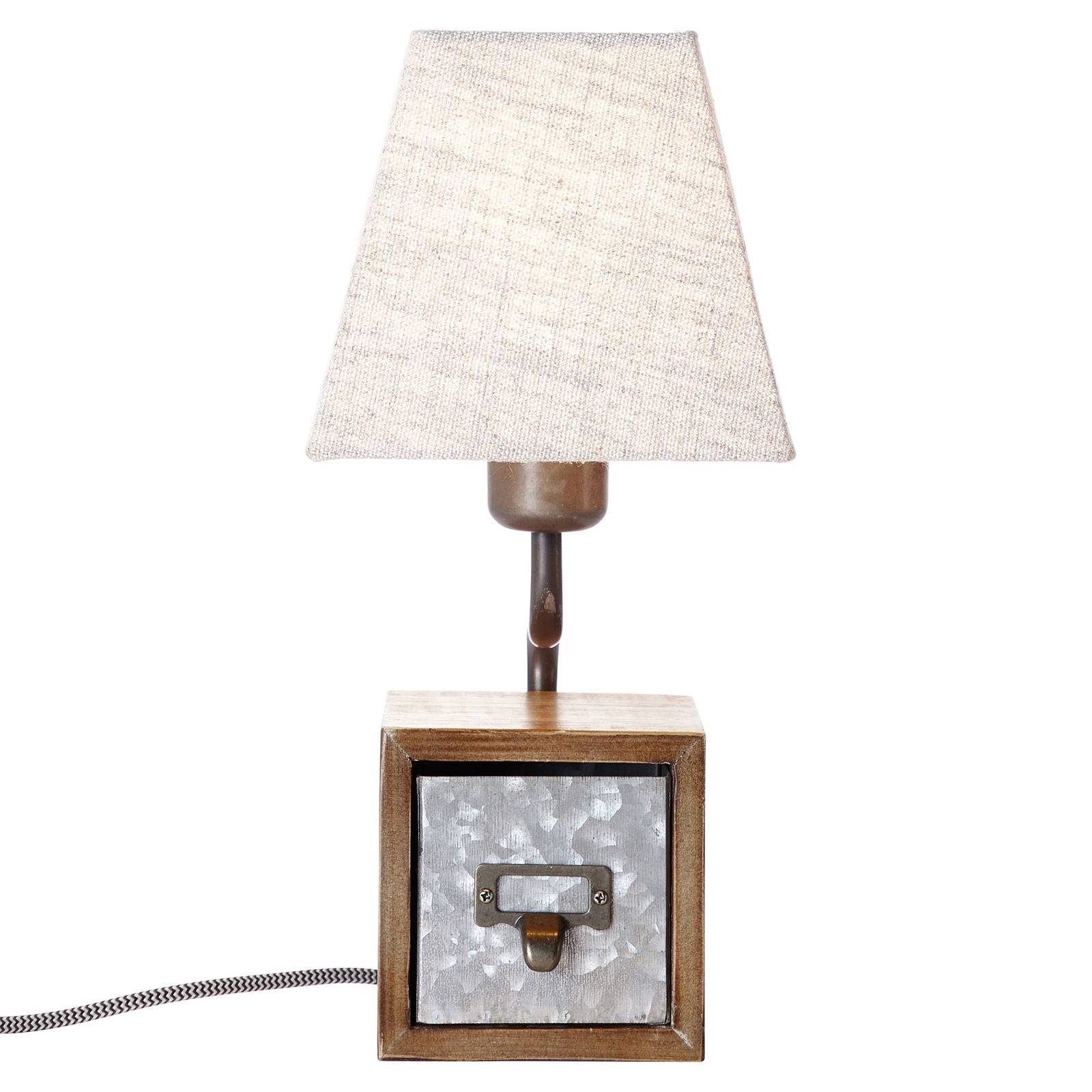 Image of Brilliant Lampe à poser en tissu Casket avec tiroir 4004353319754