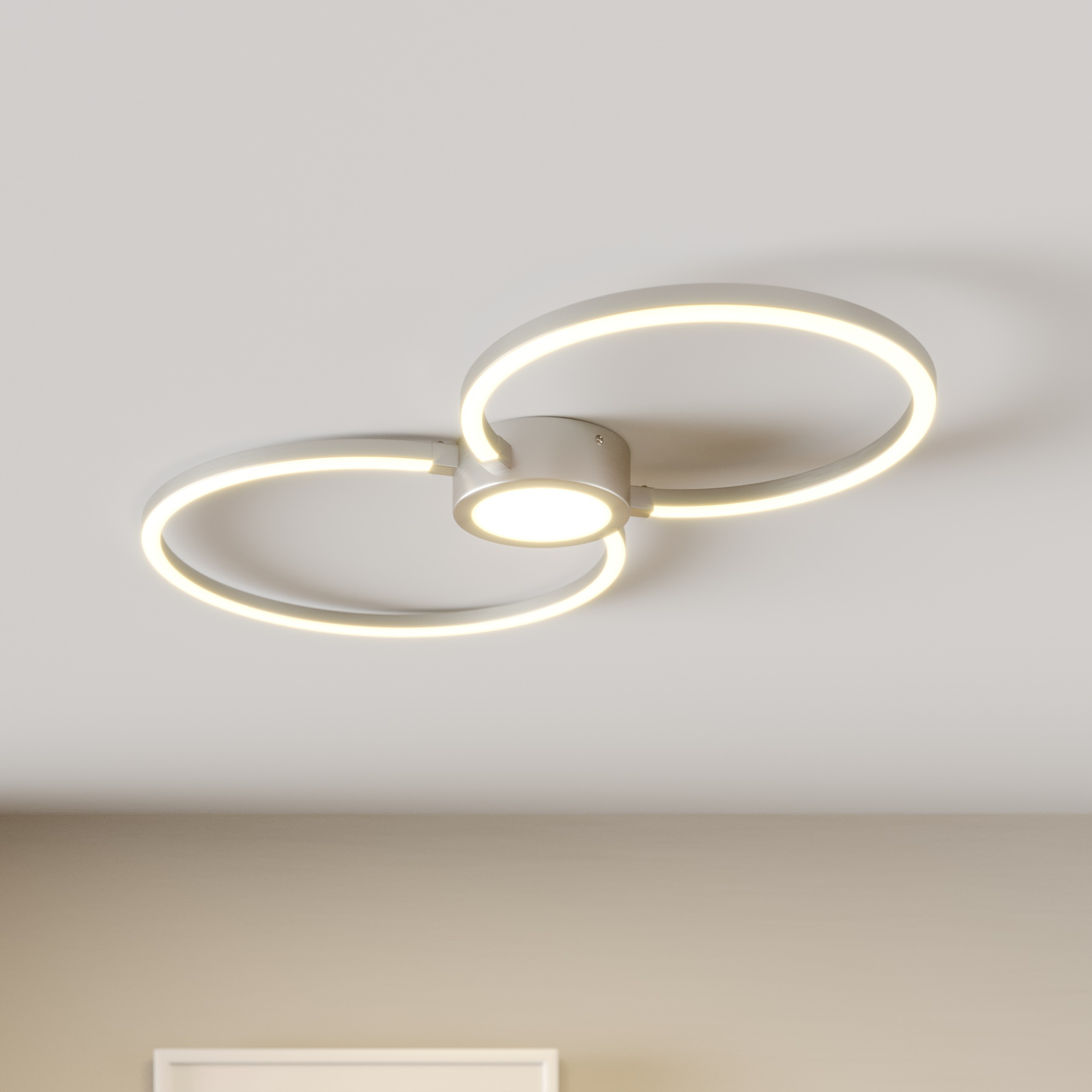 LED-loftlampe Duetto, cirkler