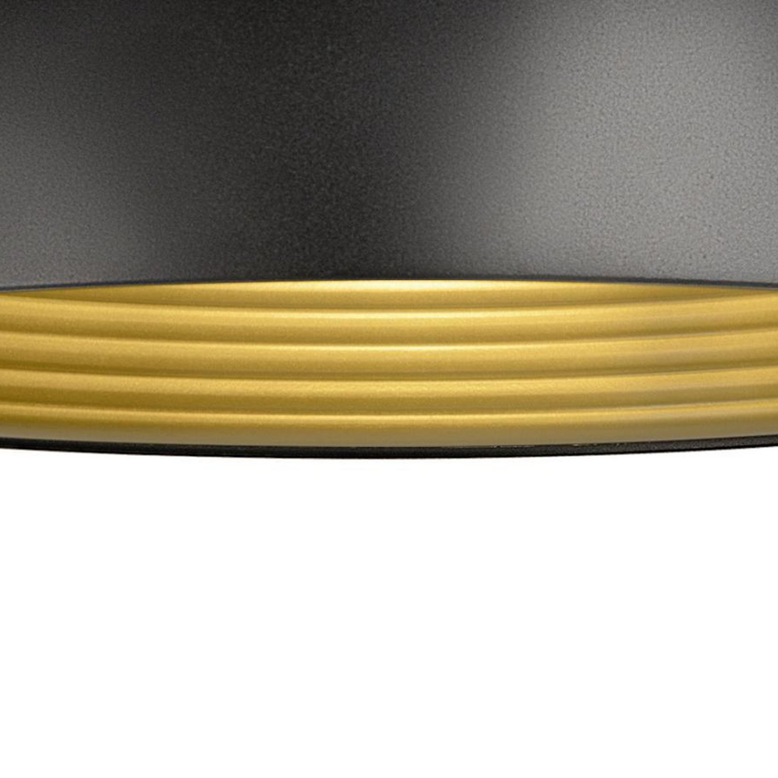 SLV Żyrandol Forchini M, 40 cm, czarny/złoty, metal