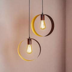Suspension Hula, à 2 lampes, noir/or